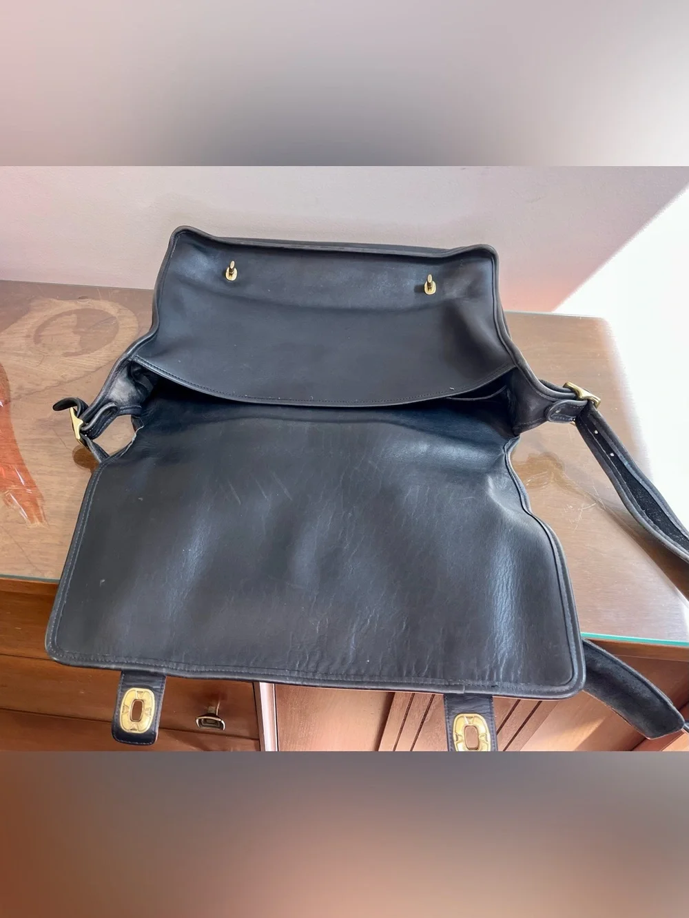 Coach Essex Briefcase, Black, #5274, Double Turnlock, USA-made, 2000 Vintage